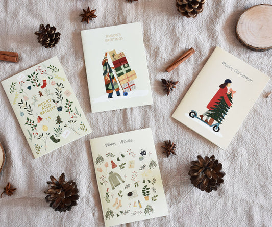 Christmas Greeting Card Set (Pack of 4)