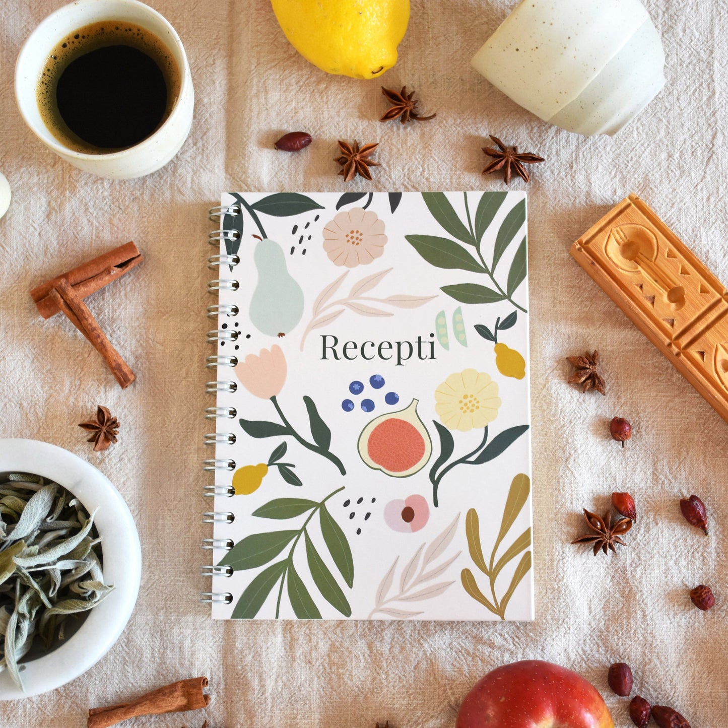 Floral recipe notebook - Hrvatski