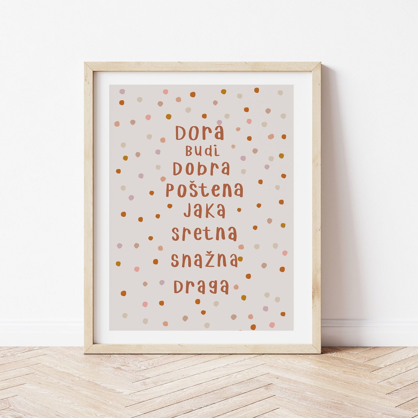 Personalizirani dječji art print - Dots no.4