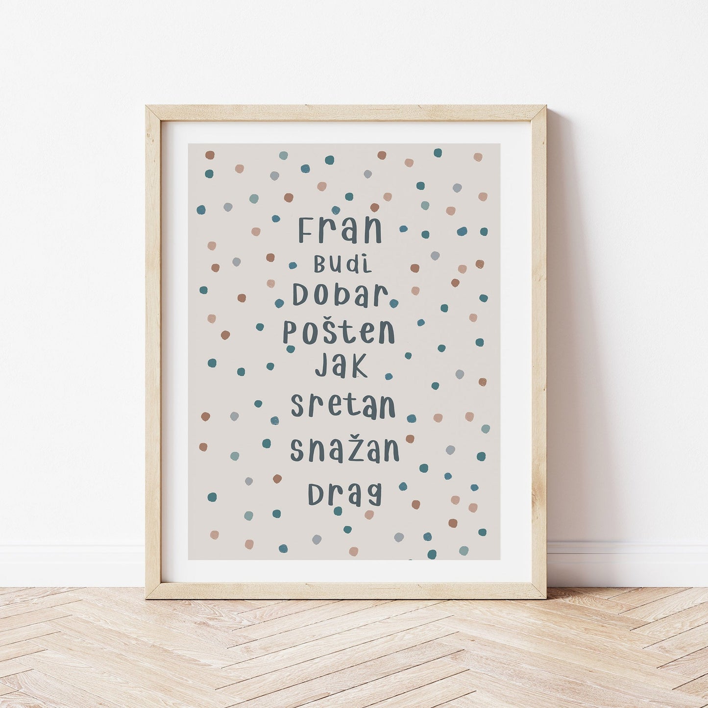 Personalizirani dječji art print - Dots no.6